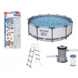 56418 4-in-1 šeimos karkasinis sodo baseinas 366 x 100 cm bestway