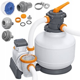 Bestway efektyvus smėlio siurblys baseinui, žarnų jungtys 11355 lh 58486