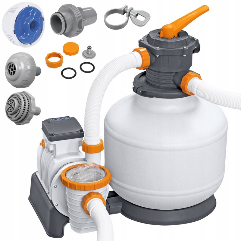Bestway efficient sand pump for pool hose connectors 11355 lh 58486