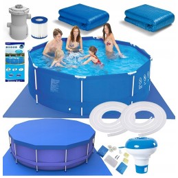 Baseinas su rėmu 3 6x0 76m siurblys kl