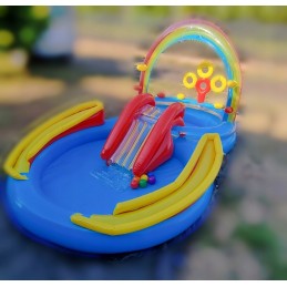 Pripučiama vaivorykštės žaidimų aikštelė 297 x 193 x 135 cm intex