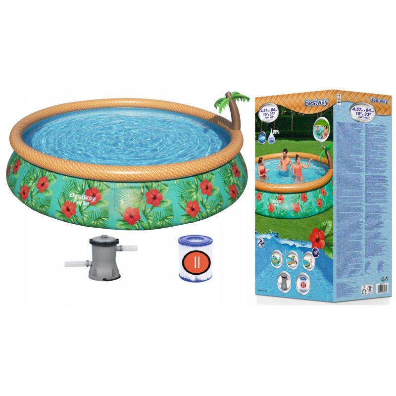 Sodo išplėtimas 15 pėdų 457x84 bestway 57416