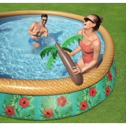 Bestway išsiplėtimo baseinas su siurbliu ir filtru 457 84 cm 15 pėdų fontanas