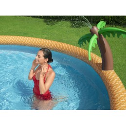 Bestway išsiplėtimo baseinas su siurbliu ir filtru 457 84 cm 15 pėdų fontanas