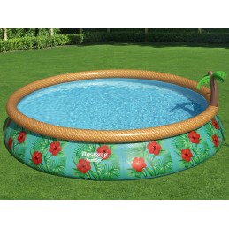 Bestway išsiplėtimo baseinas su siurbliu ir filtru 457 84 cm 15 pėdų fontanas