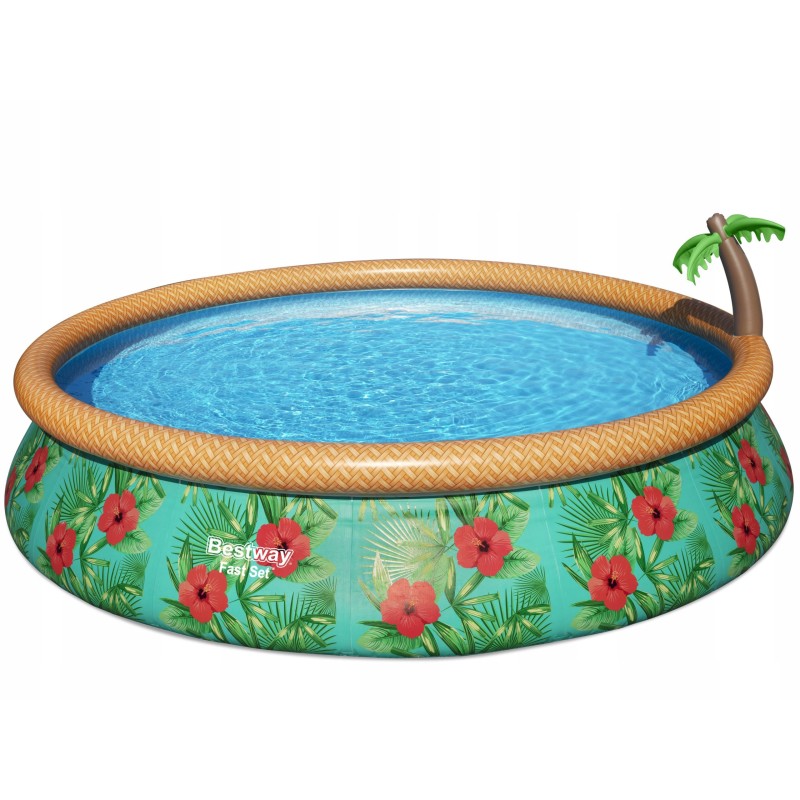 Bestway išsiplėtimo baseino didelis 457 x 84 cm 15 pėdų dušo siurblys