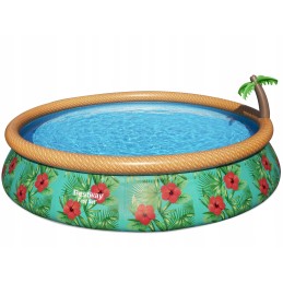 Bestway išsiplėtimo baseino didelis 457 x 84 cm 15 pėdų dušo siurblys
