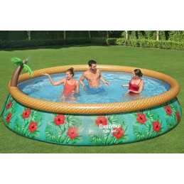 Bestway išsiplėtimo baseino didelis 457 x 84 cm 15 pėdų dušo siurblys