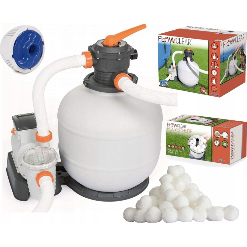 Bestway smėlio siurblys 8327l h 58499 naminiai kamuoliukai