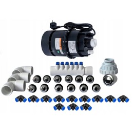 Oro siurblių komplektas su 12 plastikinių antgalių rinkiniu kubilams