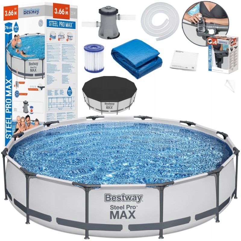 Rėmas baseinas 366x76 siurblio filtras šeimos sodo rinkinys didelis rinkinys