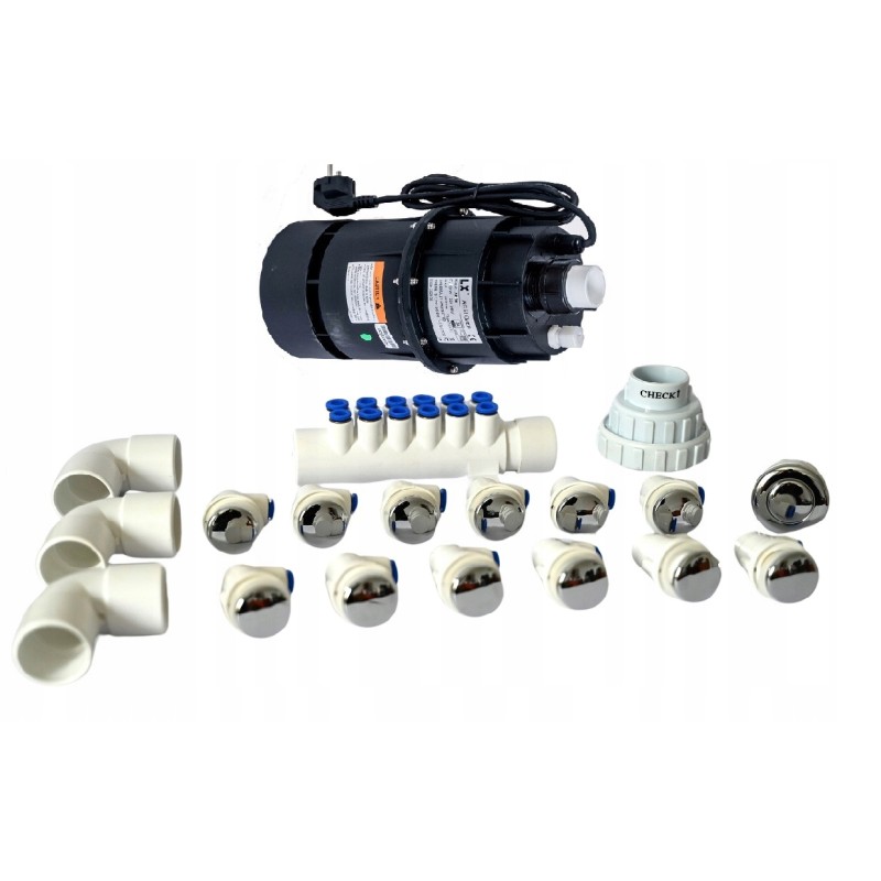 Oro siurblio komplektas su 12 plastikinių antgalių sūkurinei voniai, kubilui