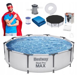 Bestway karkasinis sodo baseinas 305x76, apvalus, puikiai tinka karštoms dienoms