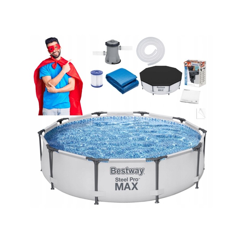 Bestway karkasinis sodo baseinas 305x76, apvalus, puikiai tinka karštoms dienoms