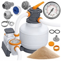Didelis stiprus smėlio siurblys baseinams bestway 58486 filtro modelis 2024 laikmatis