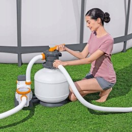 Liels spēcīgs smilšu sūknis peldbaseiniem bestway 58486 filtra modelis 2024 taimeris