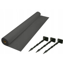 Agropol uv p-50 mulčiavimas agrotekstilė 1,6x200m juoda + inkarai 12,5cm 100 vnt