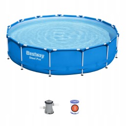 Large frame pool 396x84cm 8680l bestway family pump steel pro