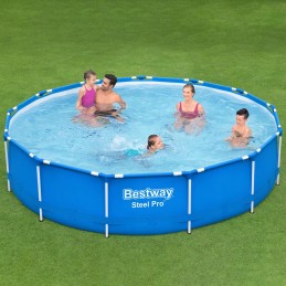Large frame pool 396x84cm 8680l bestway family pump steel pro