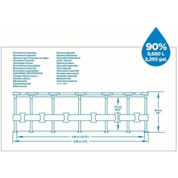 Suure raamiga bassein 396x84cm 8680l bestway pumbapere teraspro