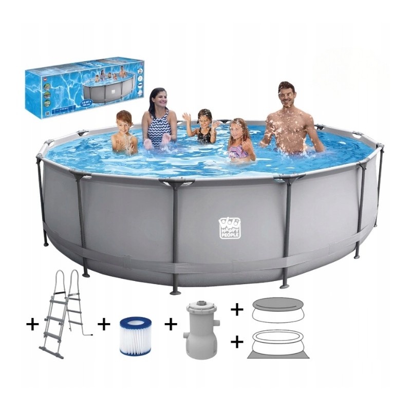 Happy people karkasinis baseino komplektas 450x106cm kopėčios