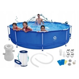 Šeimos rėmo sodo baseinas su pompa, 360x76