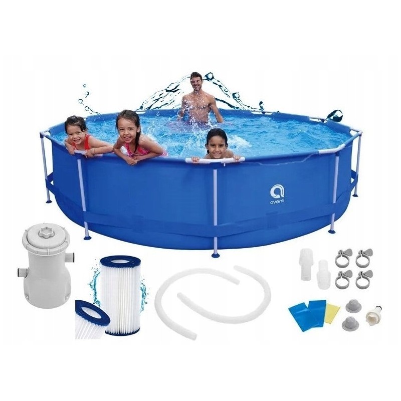 Šeimos rėmo sodo baseinas su pompa, 360x76