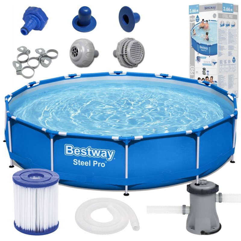 Karkasinis baseinas su pompa 366x76cm bestway