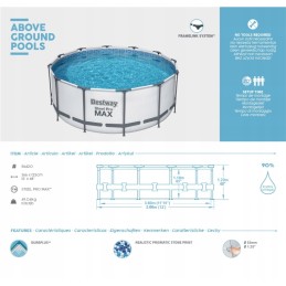 Bestway 56420 sodo baseinas 366x122cm