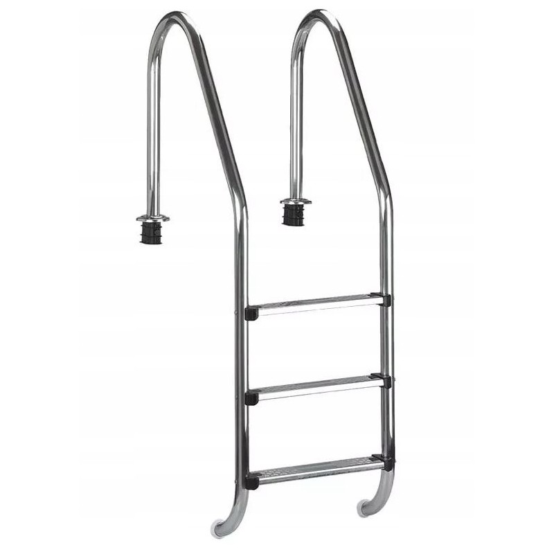 Inox baseino kopėčios, 3 laipteliai, nerūdijantis plienas