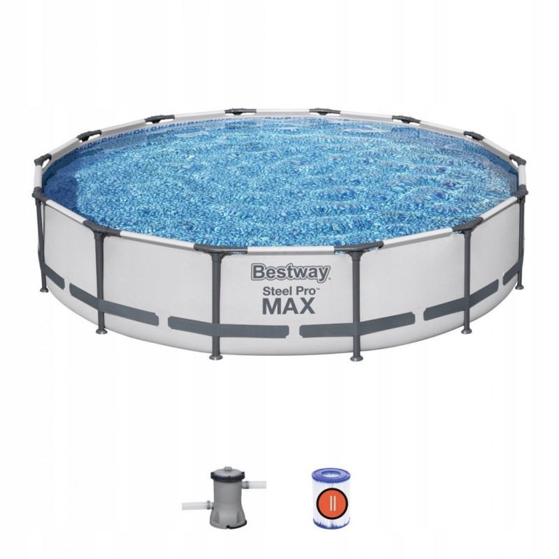 Steel Pro max rāmja baseins 427x84 14ft bestway 3in1 sūkņa filtrs ii