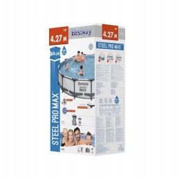 Steel Pro max rāmja baseins 427x84 14ft bestway 3in1 sūkņa filtrs ii