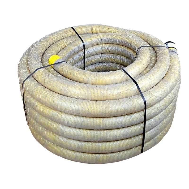 PVC fi 100 drenažo vamzdis iš geotekstilės 50m vamzdis be mufo danga