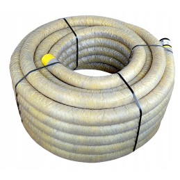 PVC fi 100 drenažo vamzdis iš geotekstilės 50m vamzdis be mufo danga