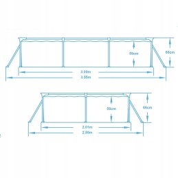 Terasest aiabassein 300x201x66cm 15in1 bestway