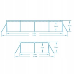 Plieninis sodo baseinas 400 x 211 x 81 cm 5in1 bestway 56405