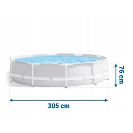 Sodo baseino rėmas 305 x 76 cm komplektas 15in1 intex pilnas komplektas