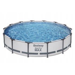 Bestway 56595 plieno pro max apvalaus rėmo baseinas su filtro siurbliu 4 2