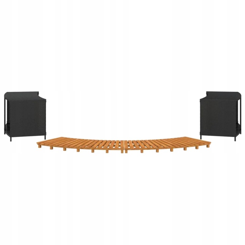 Mullivanni korpus must PE rotangist teras 105 112x45x55cm