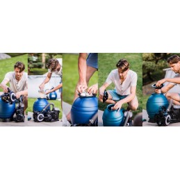 Antgalis smėlio filtras baseinui, siurblys 10000l h, Vokietija