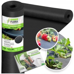 ⭐⭐Agro GF nuo piktžolių agrotekstilė 1,6x50m juoda piktžolėms stora 100g⭐⭐