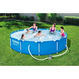 Bestway 56681 plieno profesionalus rėmo baseinas su filtro siurbliu 3 66m x 0,76m