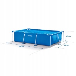 Plieninis sodo baseinas 260 x 160 x 65 cm rinkinys 15 in 1 intex 28271