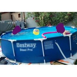 Bestway 56681 plieno profesionalus rėmo baseinas su filtro siurbliu 3 66m x 0,76m