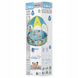 Bestway antžeminis baseinas vaikams plieninis pro UV atsargus 244x51 cm