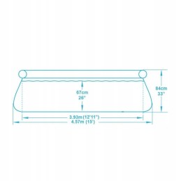 Bestway laisvai pastatomas baseinas 457 x 84 cm su filtru