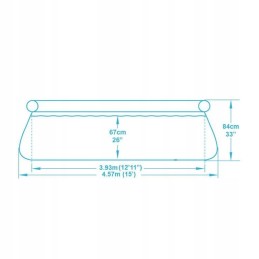 Bestway laisvai pastatomas baseinas 457 x 84 cm su filtru