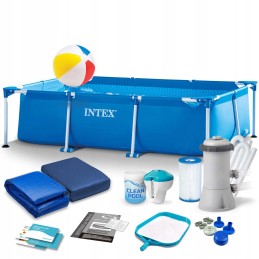 Sodo baseino rėmas su pompa 260 x 160 x 65 cm rinkinys 16 in 1 intex 28271