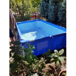 Plieninis sodo baseinas 260 x 160 x 65 cm rinkinys 15 in 1 intex 28271