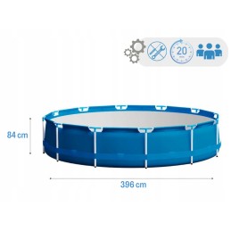 Tērauda dārza baseins 396x84 bestway 5612e ar max sūkni